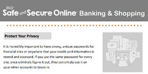 网上银行和购物安全贴士（只提供英文版）