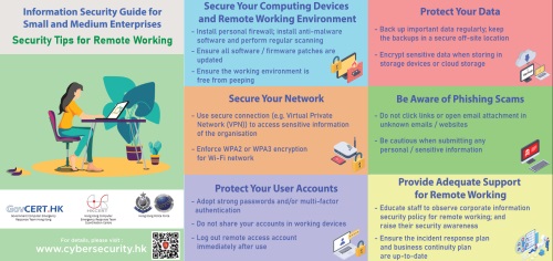 Leaflet on “Security Tips for Remote Working”