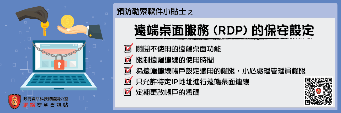 Security Settings for Remote Desktop Protocol (RDP) (Chinese Version Only)