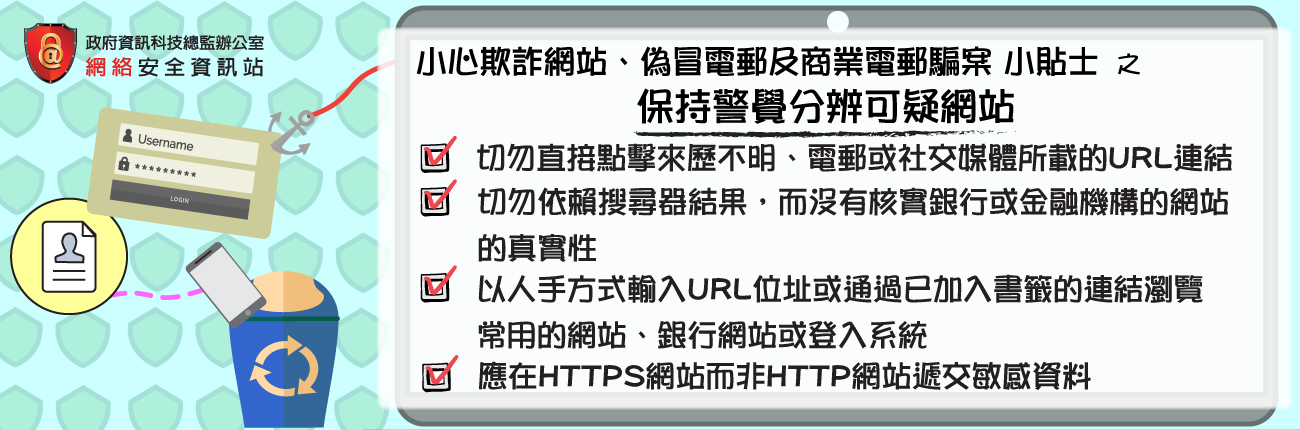 保持警覺分辨可疑網站