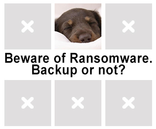 Beware of Ransomware.  Backup or not?