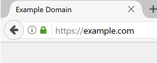 瀏覽器Firefox顯示HTTPS的網頁並有綠鎖的標記