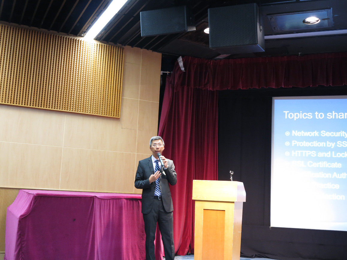 Keynote speech by Mr. Vins Fong, Certizen. 