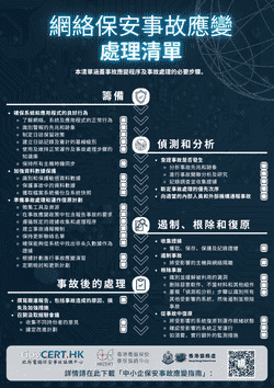 網絡保安事故應變處理清單