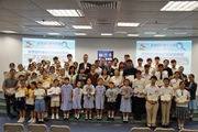 Group photo with the winners of the “Stay Smart, Keep Cyber Scam Away” Video Ad Contest and guests